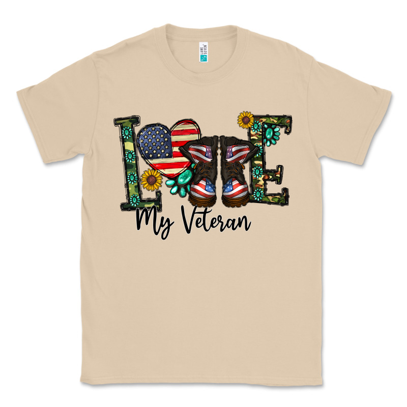 Love My Veteran Classic Tee by CowhideDigitalArt | Teevron