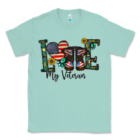 Seafoam love my veteran Classic Tee - CowhideDigitalArt