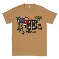 Toasted Coconut love my veteran Classic Tee - CowhideDigitalArt