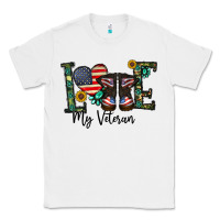 White love my veteran Classic Tee - CowhideDigitalArt