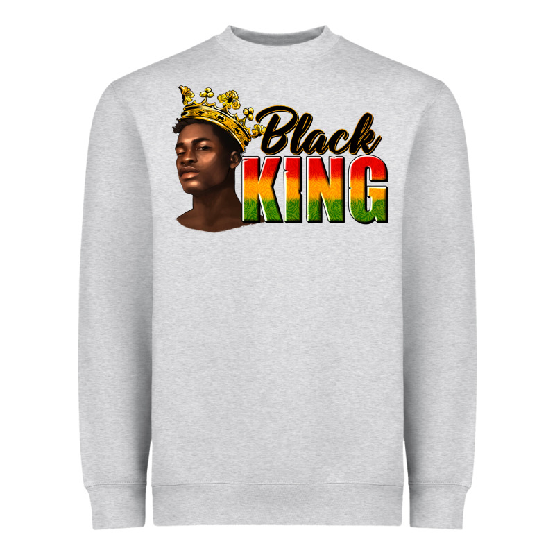 Afro Man Black King Heavyweight Sweatshirt by texasbilliewilder | Teevron