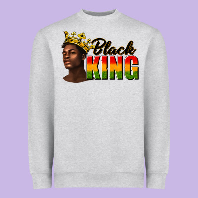 Heavyweight Sweatshirt afro man black king