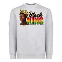 Heather Grey afro man black king Heavyweight Sweatshirt - texasbilliewilder