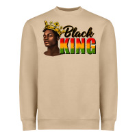 Mushroom afro man black king Heavyweight Sweatshirt - texasbilliewilder