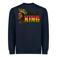 Navy afro man black king Heavyweight Sweatshirt - texasbilliewilder