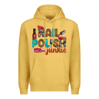 Antique Gold nail polish junkie bbs Premium Hoodie - BundleAndBundleShop