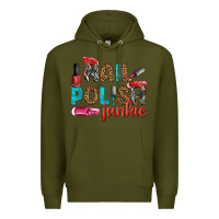 Army Green nail polish junkie bbs Premium Hoodie - BundleAndBundleShop