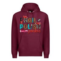 Burgundy nail polish junkie bbs Premium Hoodie - BundleAndBundleShop