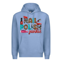 Colony Blue nail polish junkie bbs Premium Hoodie - BundleAndBundleShop