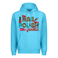 Ocean Blue nail polish junkie bbs Premium Hoodie - BundleAndBundleShop