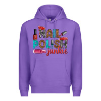 Purple nail polish junkie bbs Premium Hoodie - BundleAndBundleShop