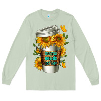Matcha Mama Needs Coffee Cup Long Sleeve Tee - FaDigitalArtStudio