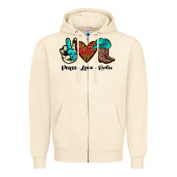 Sandshell peace love rodeo Zipper Hoodie - JahusDesignShop