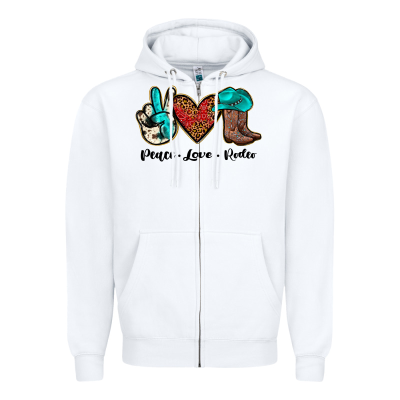 Peace Love Rodeo Zipper Hoodie by JahusDesignShop | Teevron