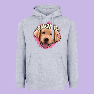 Jack Russel Floral Kopyası Heavyweight Hoodie Designed By Jasminsmagicworld