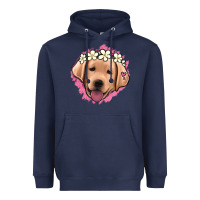 Navy jack russel floral kopyası Heavyweight Hoodie - Jasminsmagicworld