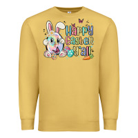 Antique Gold happy easter y'all Premium Sweatshirt - MaliasSmallBusiness