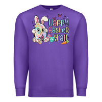Purple happy easter y'all Premium Sweatshirt - MaliasSmallBusiness