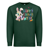 Sports Green happy easter y'all Premium Sweatshirt - MaliasSmallBusiness