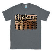 Charcoal Heather melanin american flag Classic Tee - HRA Design Shop