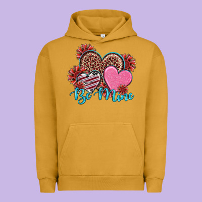Valentine's Day Be Mine Hearts Sunflower Urban Hoodie Designed By Ranaportraitstore