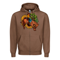 Chestnut rodeo cowboy sunflower cactus Zipper Hoodie - JahusDesignShop