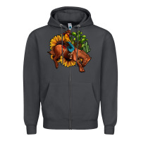Smoke rodeo cowboy sunflower cactus Zipper Hoodie - JahusDesignShop
