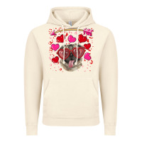 Vintage Artic Valentine's day  pug Vintage Hoodie - RanaPortraitStore