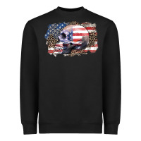 Black american skull Heavyweight Sweatshirt - Zillion Design Studio