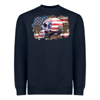 Navy american skull Heavyweight Sweatshirt - Zillion Design Studio