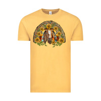 Vintage Mustard Western Leopard Sunflower Goat Rainbow Vintage Tee - BarkalooDesign