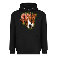 Black jack russel floral Heavyweight Hoodie - Jasminsmagicworld