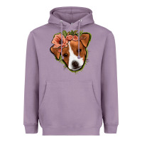 Lavender jack russel floral Heavyweight Hoodie - Jasminsmagicworld