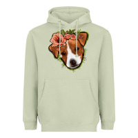 Matcha jack russel floral Heavyweight Hoodie - Jasminsmagicworld