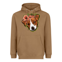 Toasted Coconut jack russel floral Heavyweight Hoodie - Jasminsmagicworld