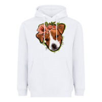White jack russel floral Heavyweight Hoodie - Jasminsmagicworld