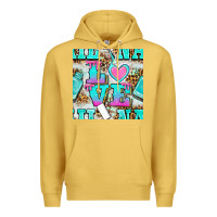 Antique Gold love nail and polish with leopard seamless pattern bbs Premium Hoodie - BundleAndBundleShop
