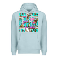 Blue Mist love nail and polish with leopard seamless pattern bbs Premium Hoodie - BundleAndBundleShop