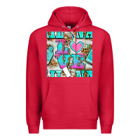 Cardinal love nail and polish with leopard seamless pattern bbs Premium Hoodie - BundleAndBundleShop