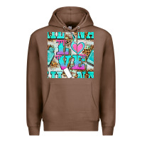 Chestnut love nail and polish with leopard seamless pattern bbs Premium Hoodie - BundleAndBundleShop