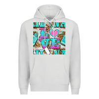 Dove Grey love nail and polish with leopard seamless pattern bbs Premium Hoodie - BundleAndBundleShop
