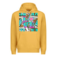 Mustard love nail and polish with leopard seamless pattern bbs Premium Hoodie - BundleAndBundleShop