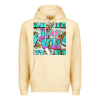 Pina Colada love nail and polish with leopard seamless pattern bbs Premium Hoodie - BundleAndBundleShop