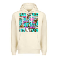 Sandshell love nail and polish with leopard seamless pattern bbs Premium Hoodie - BundleAndBundleShop