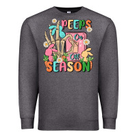 Charcoal Heather peeps season mode on Premium Sweatshirt - MaliasSmallBusiness