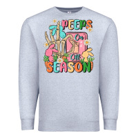 Heather Grey peeps season mode on Premium Sweatshirt - MaliasSmallBusiness