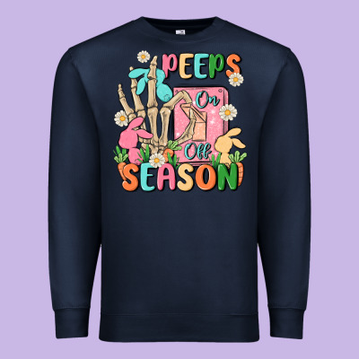 Peeps Season Mode On Premium Sweatshirt Designed By Maliassmallbusiness