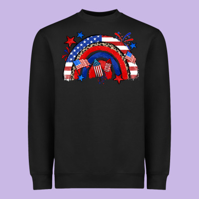 American Rainbow Heavyweight Sweatshirt Designed By Zillion Design Studio
