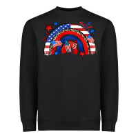 Black American rainbow Heavyweight Sweatshirt - Zillion Design Studio