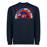 Navy American rainbow Heavyweight Sweatshirt - Zillion Design Studio